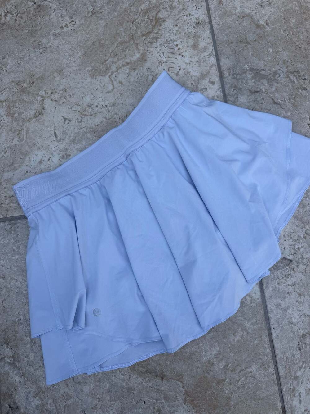 Lululemon Court Rival High-Rise Tennis Skirt in Pastel Blue, Size 8